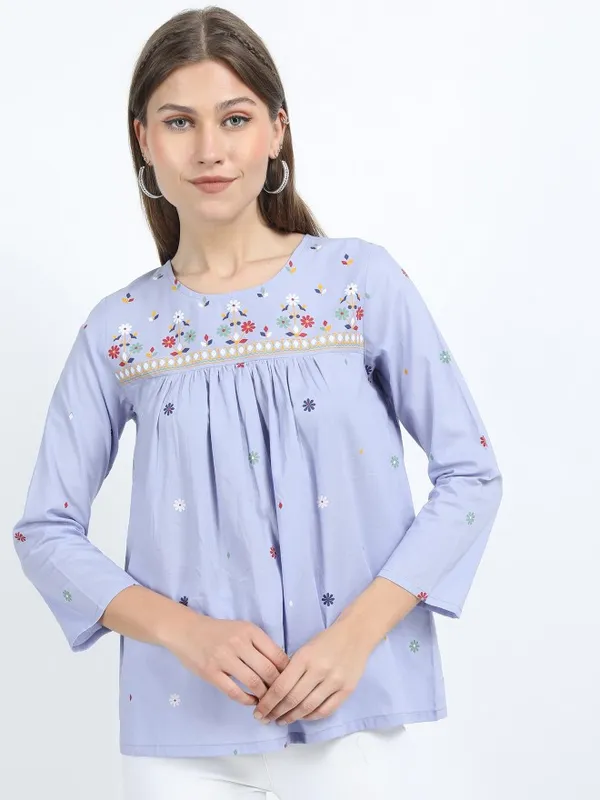  Vishudh Women Mauve Printed Regular Tops