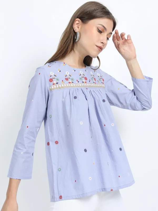  Vishudh Women Mauve Printed Regular Tops