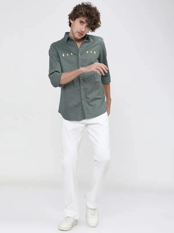 Highlander Men White Bootcut Stretchable Jeans