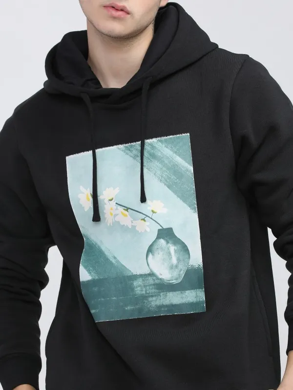  Highlander Men Black Hood Pullover Sweatshirts