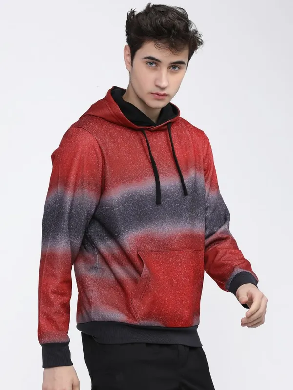 Men Colourblocked Hoodie Sweatshirt