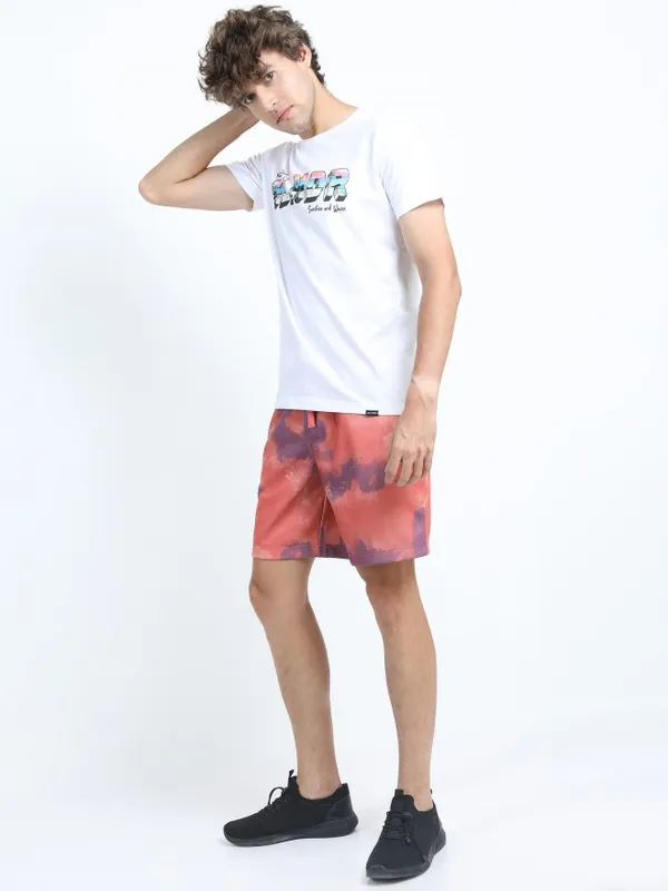  Highlander Men Orange Slim Fit Regular Shorts Shorts