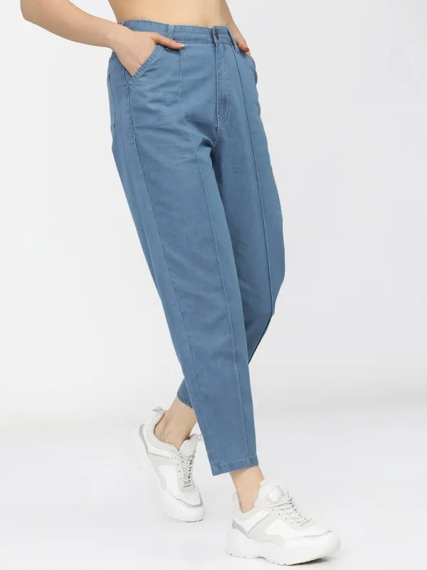  Tokyo Talkies Women Blue Tapered Fit Clean Look Jeans