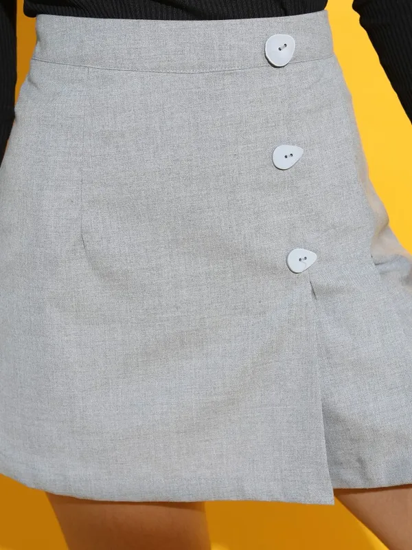  Tokyo Talkies Women Grey Mini Skirts