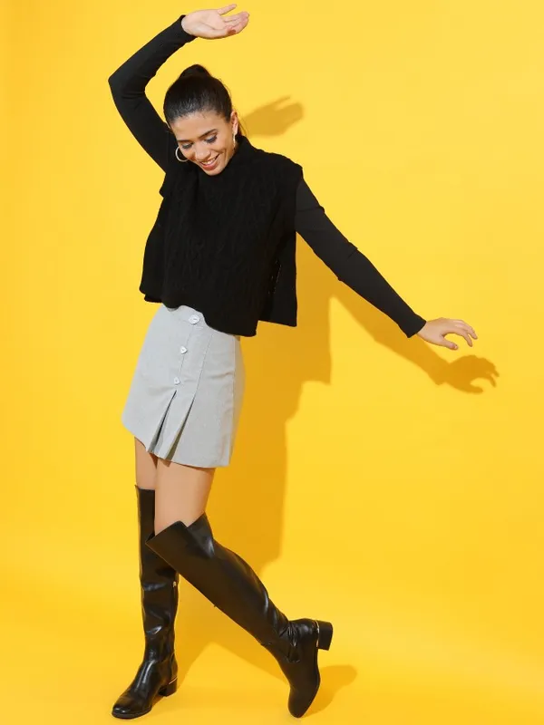  Tokyo Talkies Women Grey Mini Skirts