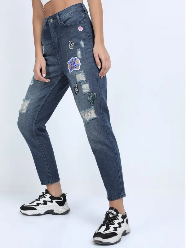 Women Mom Fit Jeans