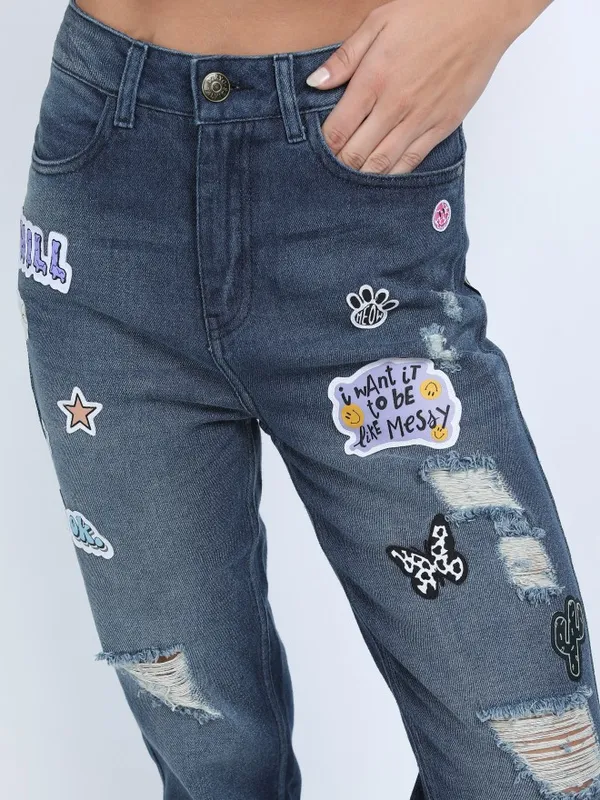 Women Mom Fit Jeans