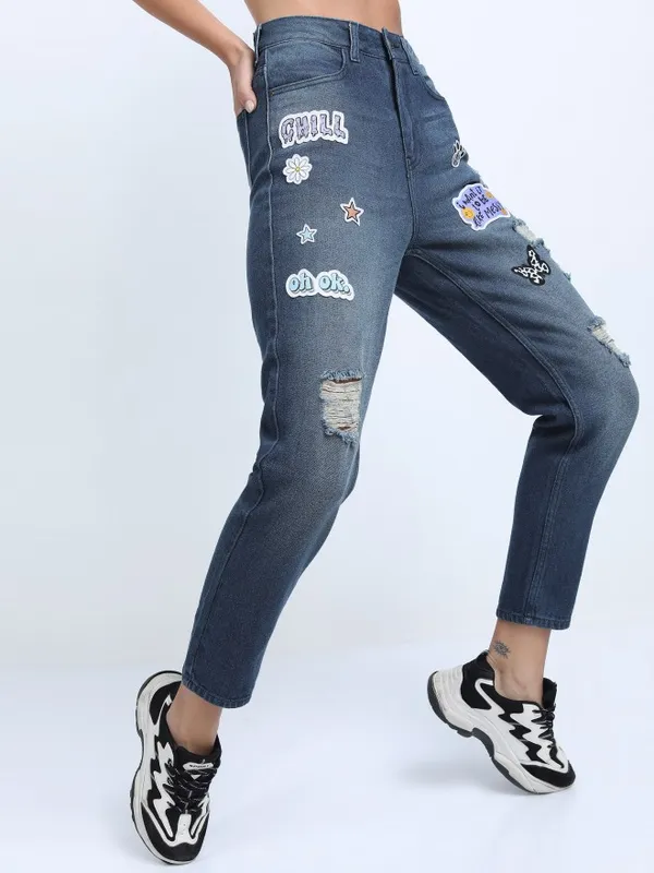 Women Mom Fit Jeans