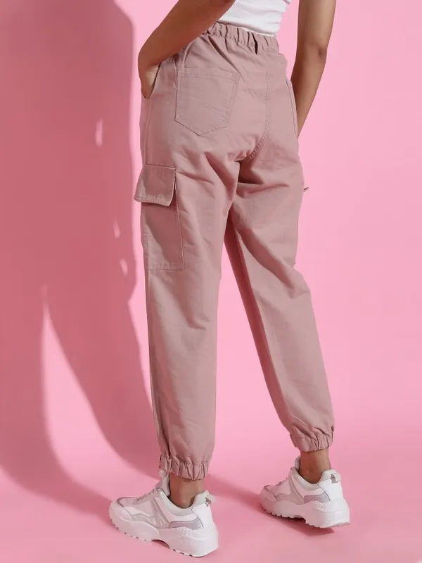 Tokyo Talkies Women Pink Jogger Clean Look Jeans