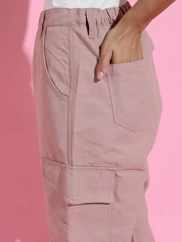  Tokyo Talkies Women Pink Jogger Clean Look Jeans