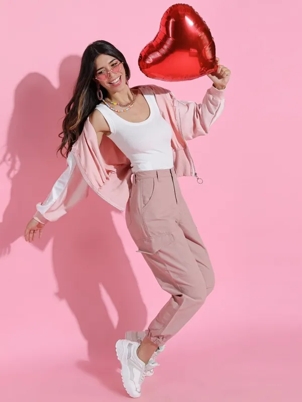  Tokyo Talkies Women Pink Jogger Clean Look Jeans