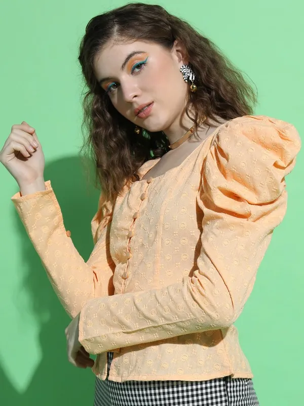 Self Design Peplum Top