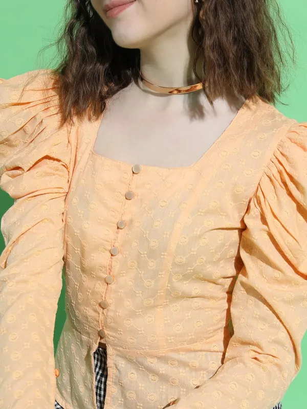 Self Design Peplum Top