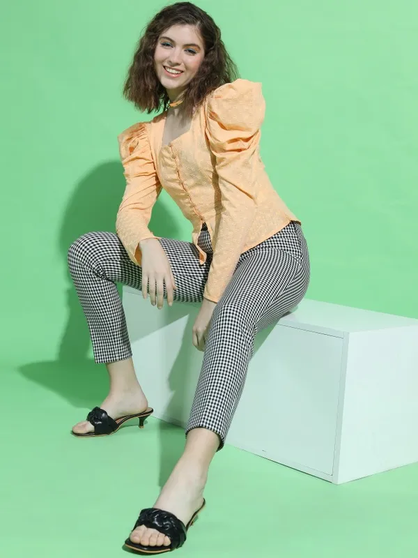 Self Design Peplum Top