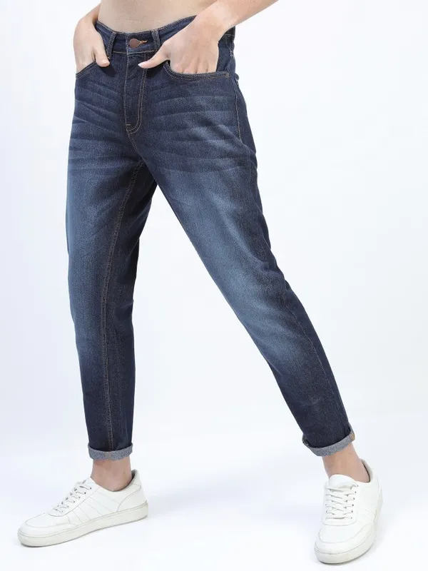  Ketch Men Blue Tapered Fit Clean Look Jeans