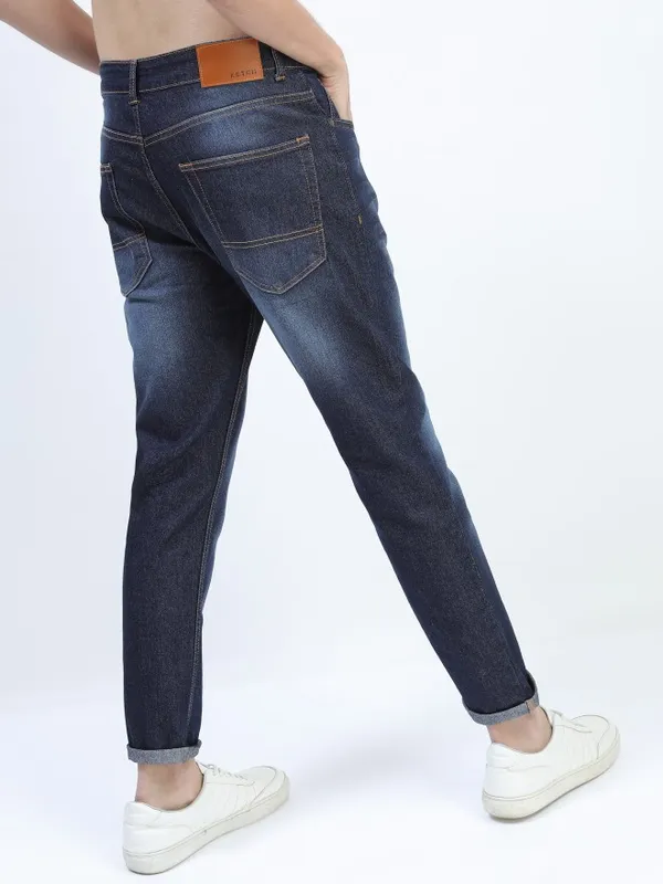  Ketch Men Blue Tapered Fit Clean Look Jeans