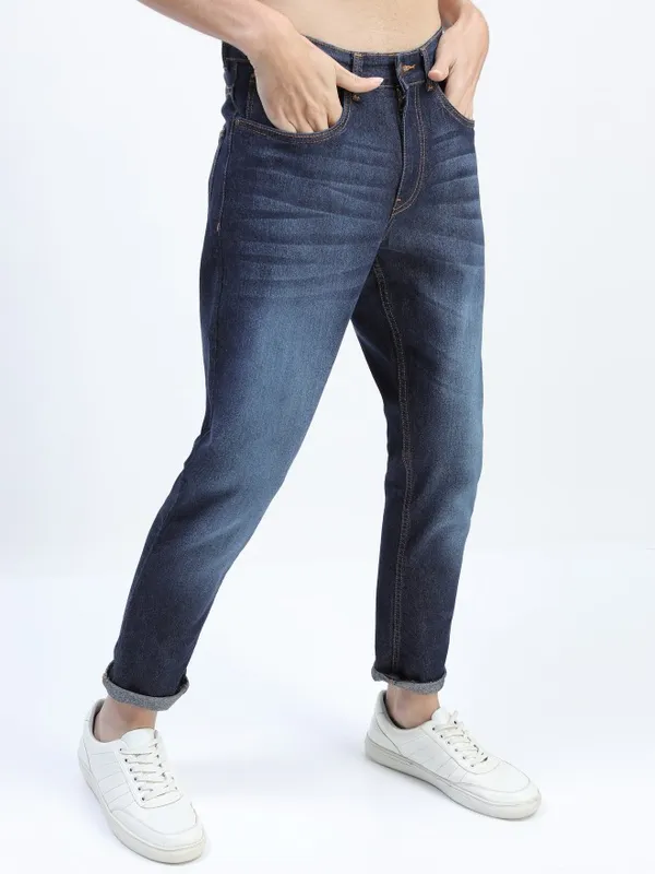  Ketch Men Blue Tapered Fit Clean Look Jeans