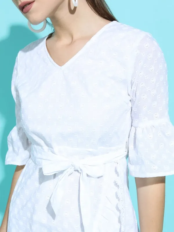  Tokyo Talkies Women White Solid Dresses