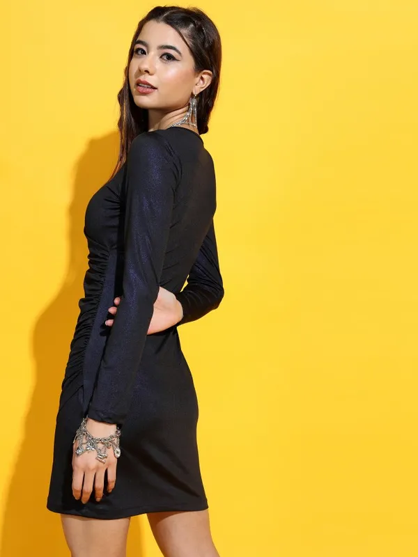  Tokyo Talkies Women Black Solid Bodycon Dresses
