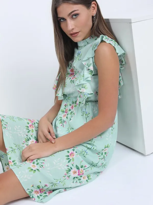 Printed A-Line Dress