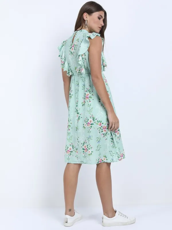 Printed A-Line Dress