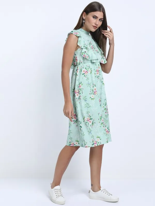 Printed A-Line Dress