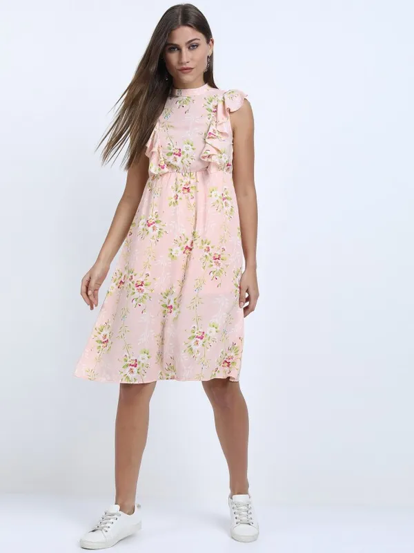  Tokyo Talkies Women Pink Printed A-Line Dresses