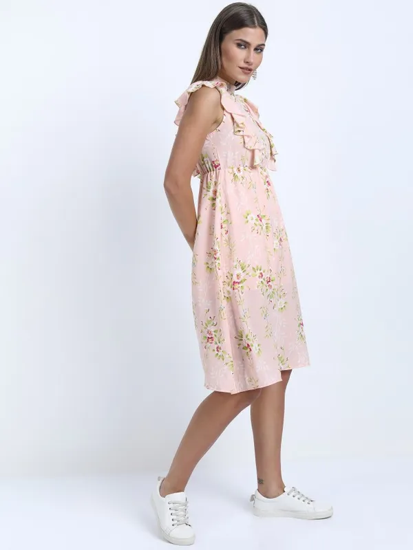  Tokyo Talkies Women Pink Printed A-Line Dresses