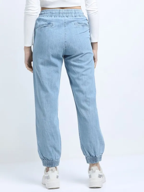  Tokyo Talkies Women Blue Jogger Clean Look Jeans