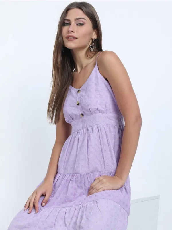Solid A-Line Dress