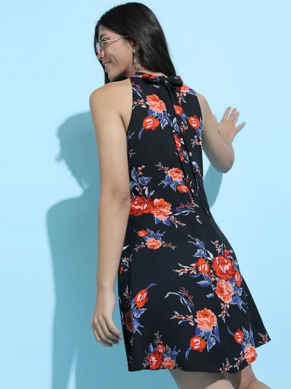 Printed Fit & Flare Dress