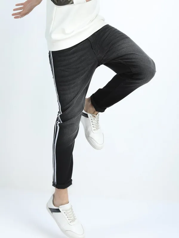  Ketch Men Black Tapered Fit Clean Look Jeans