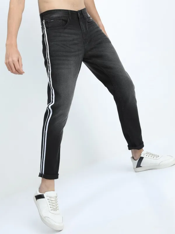  Ketch Men Black Tapered Fit Clean Look Jeans