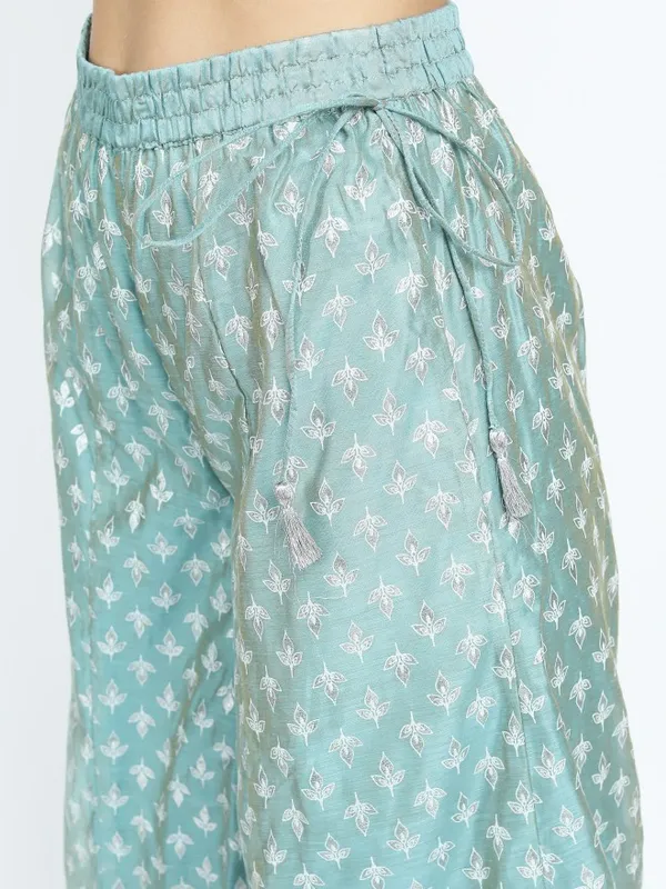  Vishudh Women Green Printed Kurta Sets