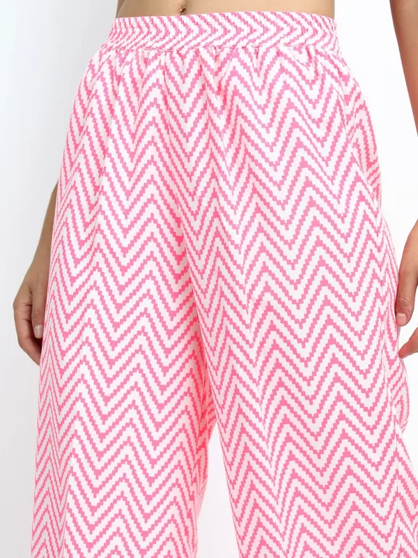 Vishudh Women Off White Floral Printed Straight Kurta with Palazzo & Dupatta