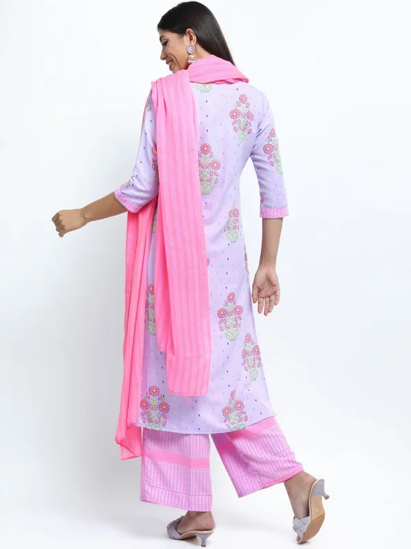  Vishudh Women Mauve Printed Kurta Sets
