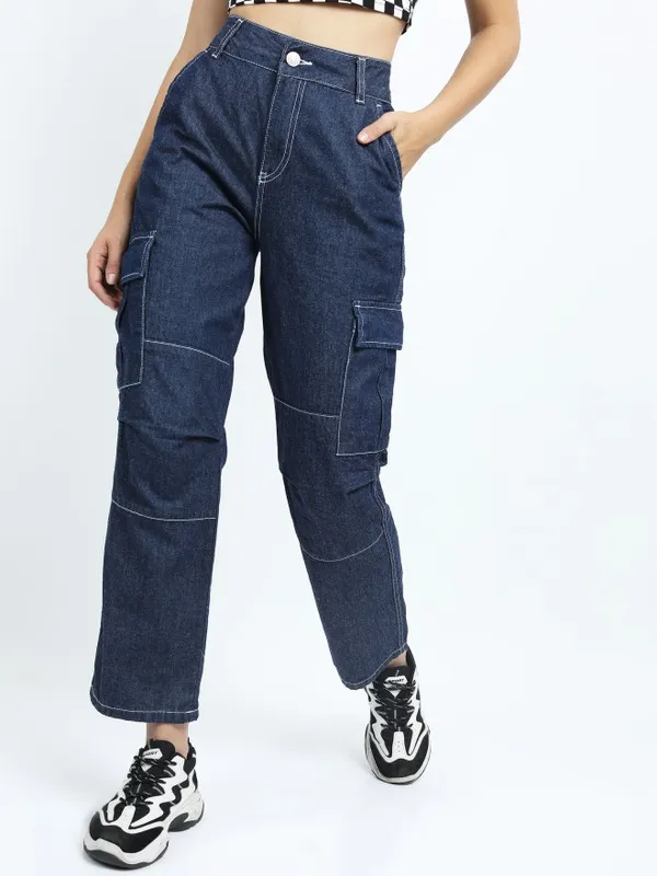  Tokyo Talkies Women Blue Straight Fit Clean Look Jeans