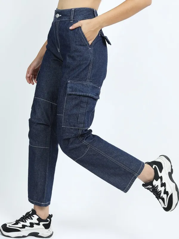  Tokyo Talkies Women Blue Straight Fit Clean Look Jeans