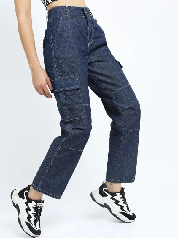  Tokyo Talkies Women Blue Straight Fit Clean Look Jeans