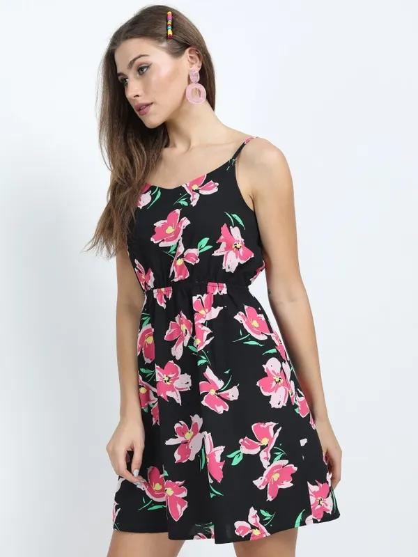 Printed A-Line Dress