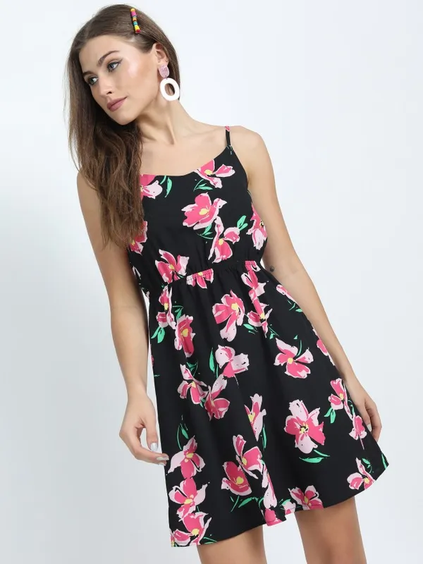 Printed A-Line Dress