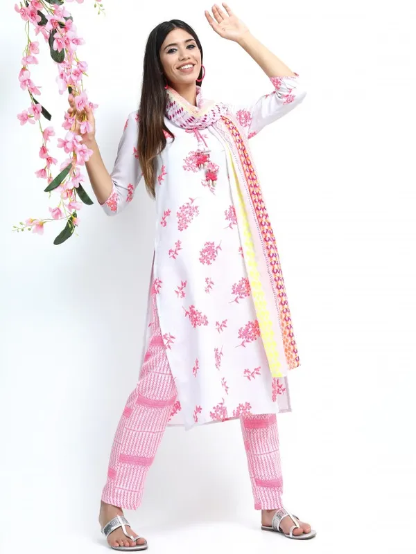  Vishudh Women Grey Printed Kurta Sets