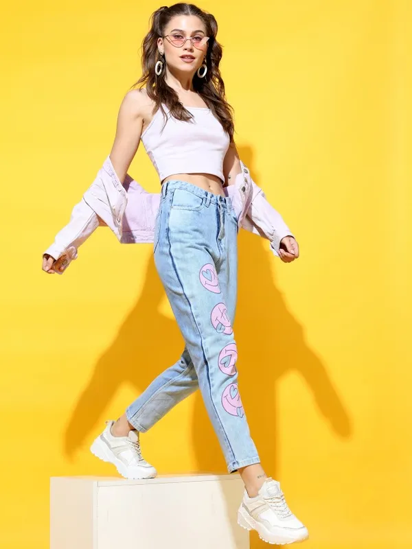 Women Mom Fit Jeans