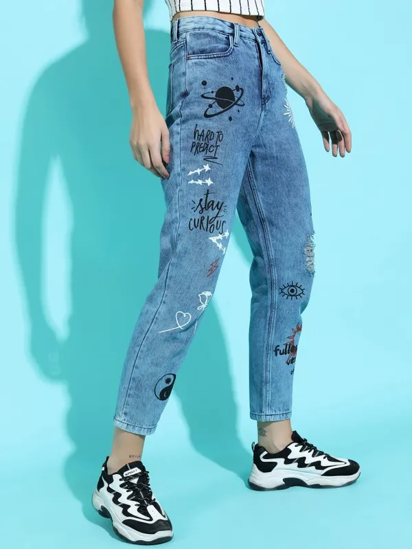 Women Mom Fit Jeans