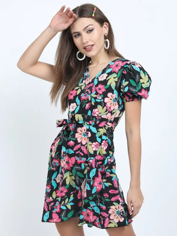 Printed A-Line Dress