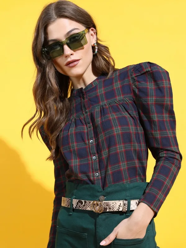 Checked Regular Top