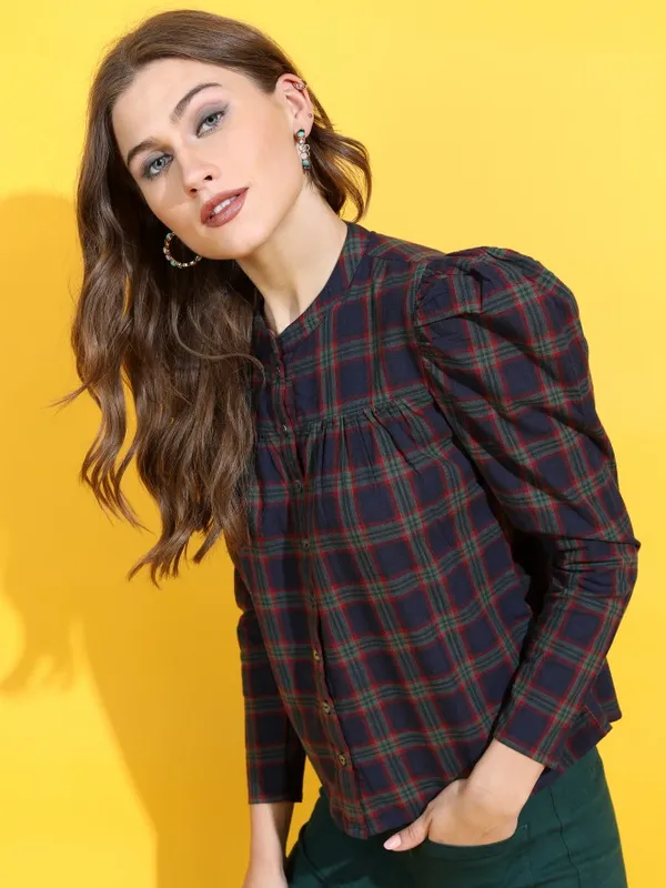 Checked Regular Top