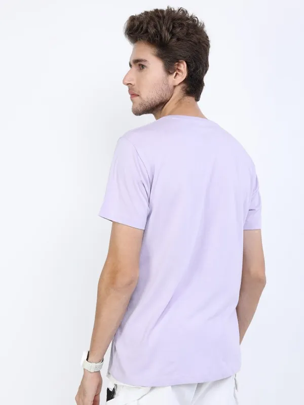  Highlander Men Pink Printed Round Neck T-Shirts