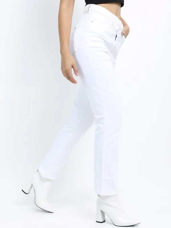  Tokyo Talkies Women White Slim Fit Clean Look Jeans