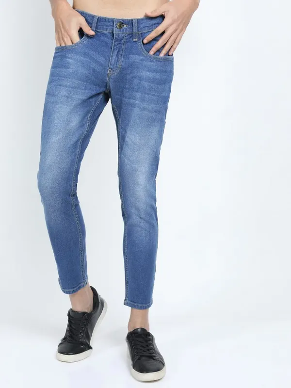 Highlander Men Blue Skinny Fit Clean Look Jeans